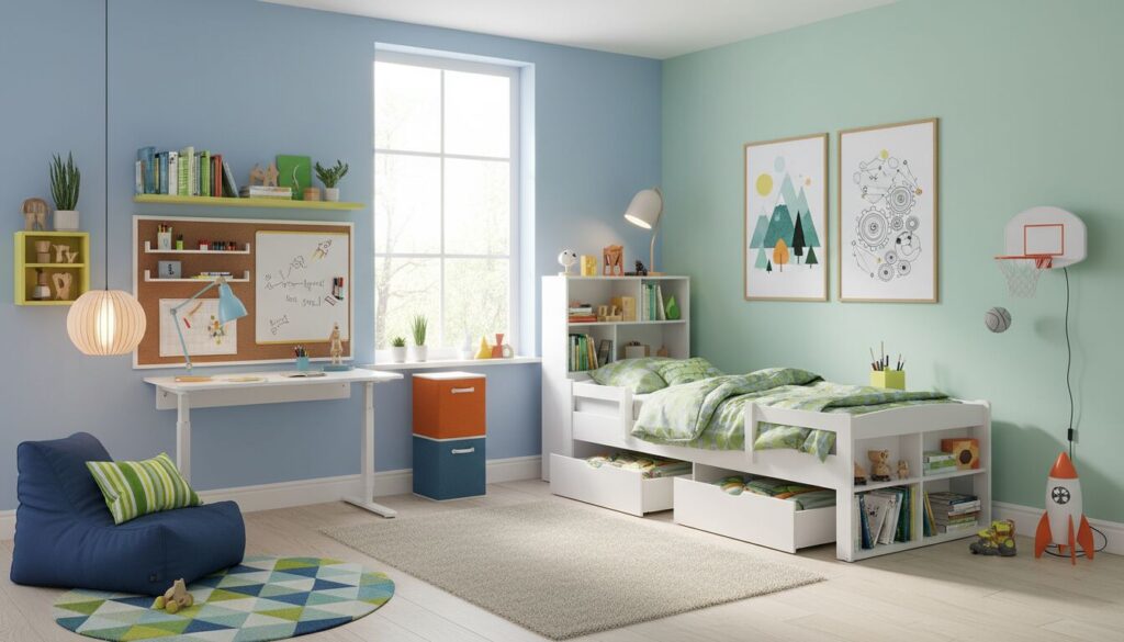 Découvrez 12 idées déco originales et pratiques pour aménager une chambre de garçon de 10 ans, alliant style et fonctionnalité pour un espace unique et adapté à ses besoins.