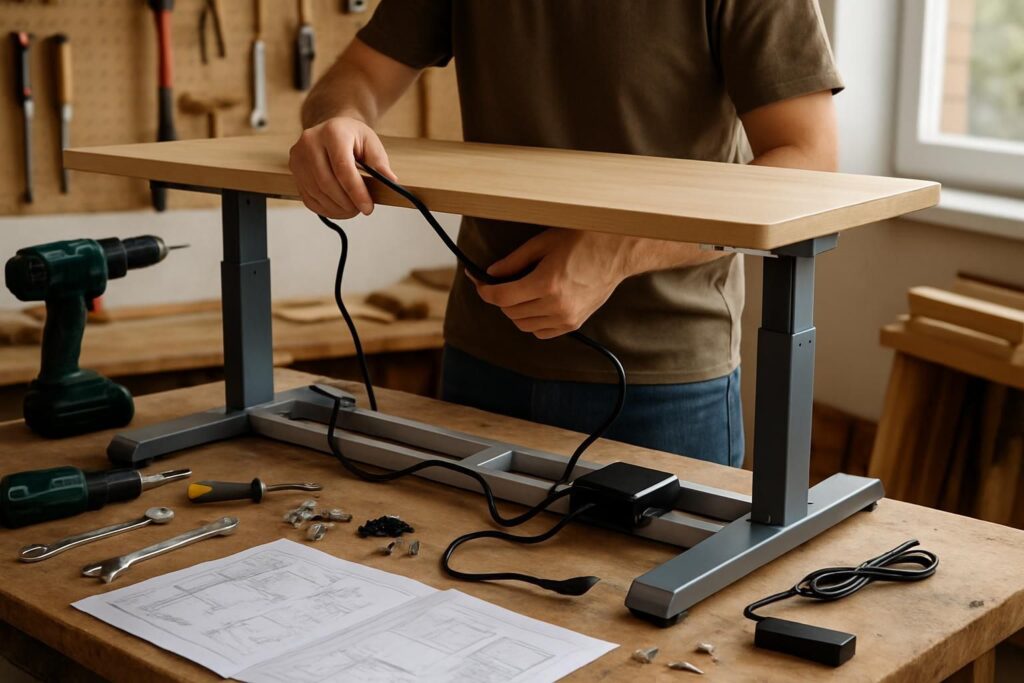 Découvrez comment fabriquer facilement un bureau électrique assis-debout grâce à notre guide DIY complet et étape par étape. Améliorez votre confort au travail avec ce projet pratique et personnalisé.