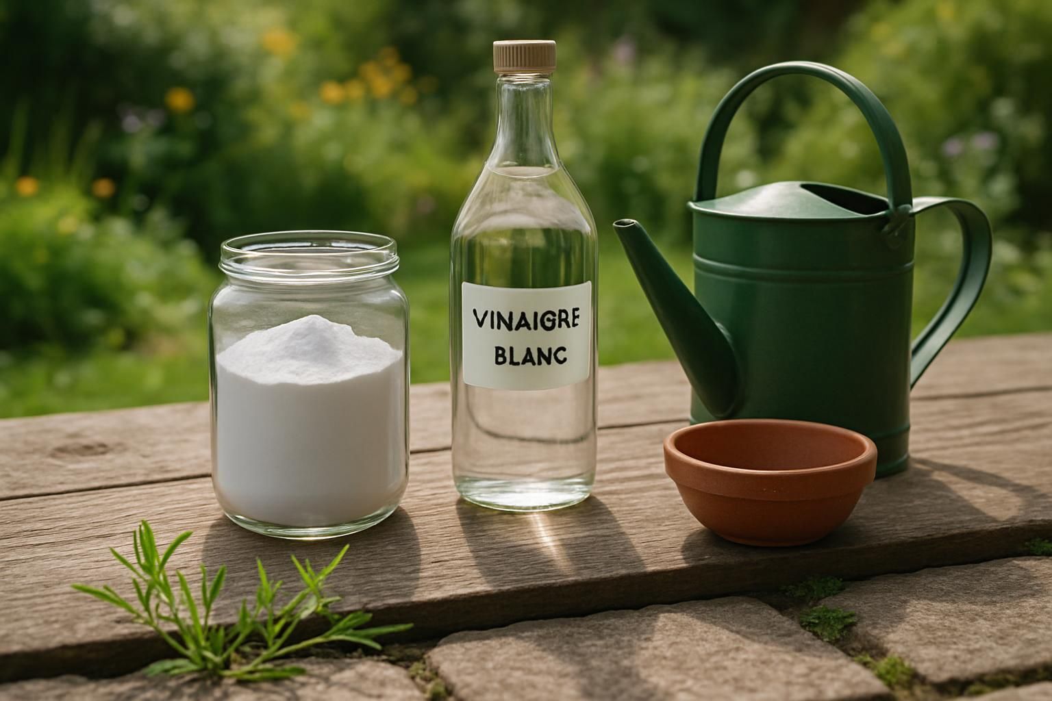 Découvrez comment fabriquer un désherbant naturel efficace et écologique avec du bicarbonate de soude et du vinaigre, pour entretenir votre jardin sans produits chimiques.